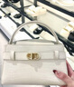 CHARLES&KEITH金屬扣帶凱莉包婚包手提單肩包包女包生日七夕禮物CK2-50270880 Cream奶白色 S 曬單實拍圖