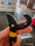 得力萬(wàn)能扳手套裝家用活動(dòng)大開(kāi)口管鉗多功能快速扳子衛浴活口板手工具 三面齒萬(wàn)用扳手小號(9-22MM） 曬單實(shí)拍圖
