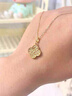 中國(guó)黃金（CHINA GOLD）18K金碎冰冰四葉草項(xiàng)鏈女款花朵吊墜情人節(jié)生日禮物送女友愛(ài)人 【今/次日達(dá)】吊墜+S925鏈約0.2g 曬單實(shí)拍圖
