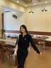 Teenie Weenie小熊女裝毛針織衫2025秋季新款簡(jiǎn)約時(shí)尚輕薄圓領(lǐng)開(kāi)衫 A-黑色 S 曬單實(shí)拍圖