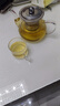 瓷牌茗茶具（cipaiming teaset） 透明玻璃茶具整套套裝家用功夫茶壺茶杯會(huì)客泡茶器 透明八駿壺4個(gè)把杯+小四方盤(pán) 曬單實(shí)拍圖