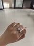 ICESTRELLAD色莫桑石鉆戒女純銀1克拉鉆石戒指豪華公主求婚結婚戒送女友 【莫桑石】1克拉雙排方包鉆戒+豪 10號 曬單實(shí)拍圖