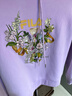 FILA 斐樂(lè )官方女子連帽衛衣春新款休閑舒適花朵刺繡針織上衣 淺薰衣草紫-VT M 165/84A 曬單實(shí)拍圖