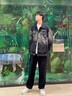 安初夏牛仔夾克外套男士休閑套裝春秋季新款寬松衣服男裝帥氣一整套搭配 黑色三件套 XL 曬單實拍圖