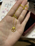萃華足金999蝴蝶之戀黃金項鏈時(shí)尚女士金吊墜生日禮物送女友老婆 金重約5g 曬單實(shí)拍圖
