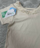 幼歌（YOUGE）夏季嬰幼兒輕盈高彈甜美上衣2025兒童休閑短袖t恤潮 米色 110 cm 曬單實(shí)拍圖