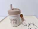 泰禧閣早餐粗吸管喝粥專(zhuān)用杯保溫喝奶茶豆漿家用便攜式外帶神器稀飯杯子 米色【加粗吸管帶茶漏】 曬單實(shí)拍圖
