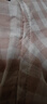 無(wú)印良品（MUJI）[自營(yíng)限定款]女士無(wú)側(cè)縫 雙層紗織睡衣  軟棉棉內(nèi)衣 淺粉色格紋 L 曬單實(shí)拍圖