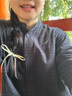 無(wú)印良品（MUJI）女式 法蘭絨 立領(lǐng)長(cháng)袖連衣裙女裝裙子純棉連身裙25年秋季 炭灰色格紋 S (155/80A) 曬單實(shí)拍圖