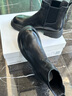 百麗（Belle）復古牛皮擦色褶皺面切爾西靴女2025冬新質(zhì)感休閑短靴B2888DD5預售 黑色 36 曬單實(shí)拍圖