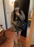 妙奕嘉半身裙女秋冬季短裙裙子2025新款高腰a字裙包臀裙毛呢格子裙高級 卡其色格紋包臀裙 M 【建議105斤內】 曬單實(shí)拍圖