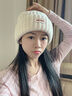 目丸針織毛線(xiàn)帽子女秋冬季大頭圍韓版百搭保暖帽子顯臉小護耳包頭帽女 曬單實(shí)拍圖
