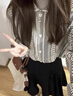 鳳蝶兒小香風(fēng)連衣裙子女裝秋季2025年新款韓系氛圍感法式千金蝴蝶結(jié)可愛 上衣+裙子 S 曬單實(shí)拍圖