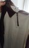 森馬（Semir）POLO衫女短款拼色插肩袖修身上衣小個子秋顯瘦套頭衫101524115003 曬單實拍圖