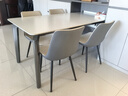 德利豐巖板餐桌家用意式極簡(jiǎn)現代簡(jiǎn)約長(cháng)方形不銹鋼餐桌小戶(hù)型飯桌椅組合 【一桌四椅】1.6米桌+克雷椅 曬單實(shí)拍圖
