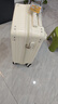 SOO行李箱小型登機(jī)箱男出差短途女旅行拉桿箱密碼皮箱杯架白色20英寸 曬單實(shí)拍圖