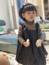 班喜迪女童連衣裙秋裝2025新款洋氣時(shí)髦兒童背帶裙套裝秋冬季寶寶公主裙 咖色 100 曬單實(shí)拍圖