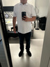 GLM短袖t恤男透氣夏季翻領(lǐng)polo衫速干T恤冰絲感休閑運(yùn)動上衣白色3XL 曬單實(shí)拍圖