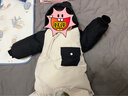凡獵嬰兒衣服冬裝新生男寶寶連體衣加絨夾棉外出保暖棉服哈衣冬季 黑色 90cm 曬單實(shí)拍圖