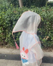 牧萌兒童雨衣男童女童防水全身雨披幼兒園小學(xué)生雨具 粉色草莓兔 M 曬單實(shí)拍圖