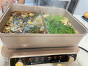 美的（Midea）電火鍋火鍋專用鍋多功能鍋料理烤肉鍋分體式多功能一體電鍋0氟鈦陶電煮鍋HGS352866S【國家補貼】 曬單實拍圖