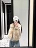 MSBEAST野獸小姐 軟糯saga整皮狐貍背毛翻領疊穿皮草短馬甲丨中古奶狐 淺米色 M 曬單實拍圖