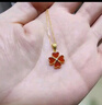 中國黃金（CHINA GOLD）四葉草黃金項(xiàng)鏈女足金吊墜七夕情人節(jié)禮物送女友老婆生日實(shí)用浪漫 【全國八大倉】足金吊墜+足金鏈 曬單實(shí)拍圖