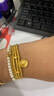 周大生黃金手鐲足金古法素圈鐲子女簡(jiǎn)約百搭經(jīng)典送媽媽女朋友情人節禮物 58圈口：約10.05g 曬單實(shí)拍圖