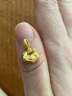 周大福鎖愿mini小鼻嘎荷花鎖包足金黃金吊墜女送生日禮物F236623七夕 約1.05g計價(工費280) 曬單實拍圖