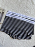 Calvin Klein內(nèi)衣【明星同款摩登引力帶】25夏男兩條ck棉質(zhì)防夾臀內(nèi)褲男NB4391 WFD-太空黑/條紋黑 2條 XL 曬單實拍圖