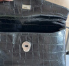 CHARLES&KEITH鱷魚(yú)紋鏈條信封包小方包生日禮物CK2-50271476 CK2-50271476-1Noir黑色 小包 曬單實(shí)拍圖