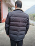 啄木鳥(niǎo)羽絨服男爸爸裝冬季羽絨外套中年男士加厚防寒服爺爺冬裝老人衣服 黑色【90%羽絨】 XL 180【建議126-140斤】 曬單實(shí)拍圖