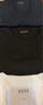 Hugo Boss 黑標 3件裝男士休閑長(cháng)袖圓領(lǐng)T恤 50492321 10243514 黑/深藍/白 990 M 曬單實(shí)拍圖