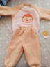 嘟嘟家寶寶兩件套加絨女童拜年服冬男童衛(wèi)衣套裝嬰幼兒新年童裝潮 黃色 80 曬單實(shí)拍圖