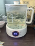樂(lè)扣樂(lè)扣全玻璃養(yǎng)生壺電熱水壺分體式燒水煮茶壺小花茶壺恒溫加熱保溫迷你泡茶壺EJK3355WHT 1L 曬單實(shí)拍圖