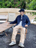 卡圖弛 日系潮牌工裝休閑外套男寬松春秋季新款韓版潮流百搭長(zhǎng)袖襯衫夾克男學(xué)生情侶美式復(fù)古高街上衣服男裝 藏青色 XL【建議120-140斤】 曬單實(shí)拍圖