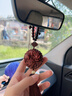 祥隱【普陀山直發(fā)】出入平安汽車(chē)掛件紫檀車(chē)載掛飾車(chē)內后視鏡檀木吊飾 【咖色流蘇款】百木級紫檀木【出入平安】 曬單實(shí)拍圖