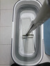 洗地桶拖把桶長(cháng)方形家用加厚耐用手提拖布桶大號塑料桶水桶洗拖把桶 【滑輪款】灰白色大號 曬單實(shí)拍圖