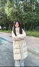 雅鹿時(shí)尚運動(dòng)長(cháng)款羽絨服女2025新款蓄熱加厚中長(cháng)款休閑90鴨絨保暖外套 奶茶色 M 【推薦105-120斤】 曬單實(shí)拍圖