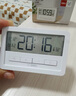得力（deli）充電款電子智能鬧鐘背光大鬧鈴家用學(xué)生多功能溫濕度計大屏床頭鐘 開(kāi)學(xué)升學(xué)季必備 白 LE103A 曬單實(shí)拍圖