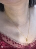 中國黃金海豚黃金項鏈女士足金吊墜首飾生日禮物送女友老婆結婚紀念日實(shí)用 【余生有你】足金吊墜+足金鏈/京速達 曬單實(shí)拍圖