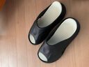 細細條官方 夏季拖鞋男士EVA防滑厚底涼拖鞋戶(hù)外穿潮酷運動(dòng)風(fēng)拖鞋 黑白色【創(chuàng  )意拼色按摩底】 42-43 曬單實(shí)拍圖