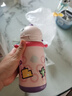 babycare恐龍兒童保溫杯嬰幼兒園寶寶6個(gè)月以上1到3歲吸管水杯 掛繩款+贈吸嘴-引力洋紅 450ml 曬單實(shí)拍圖