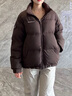 坦博爾寬松羽絨服女短款秋冬小個(gè)子秋冬保暖外套TBF530378Z 暖橙咖啡 M (165) 曬單實(shí)拍圖