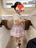 戴維貝拉（DAVE＆BELLA）女童JK裙子套裝兒童洋氣夏裝中大童學(xué)院風(fēng)兩件套 曬單實(shí)拍圖