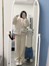 DGOV加厚軟糯小香風(fēng)羊羔毛外套女秋冬季顯瘦感小個(gè)子毛絨氣質(zhì)上衣 白色 (輕微掉毛介意慎拍) M 建議96-110斤內 曬單實(shí)拍圖