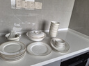 石茗堂碗具餐具套裝家用輕奢景德鎮陶瓷高顏值喬遷新房送禮實(shí)用禮品禮物 56件【10人套裝配品鍋】 曬單實(shí)拍圖
