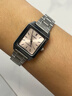 卡西歐（CASIO）手表女小方塊ins網(wǎng)紅復(fù)古學(xué)生考試時(shí)尚百搭簡(jiǎn)約指針石英女表禮物 LTP-V007D-4E 粉盤鋼帶 曬單實(shí)拍圖