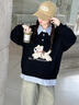 女童衛衣秋裝2025新款洋氣兒童韓系穿搭上衣女孩大童超好看衣服潮 黑色【升級版-加絨款】 150 曬單實(shí)拍圖