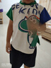 迪士尼（Disney）男童套裝純棉夏裝寶寶短袖兒童夏季衣服洋氣男寶嬰兒小童一歲童裝 小恐龍短袖套裝 110 曬單實(shí)拍圖